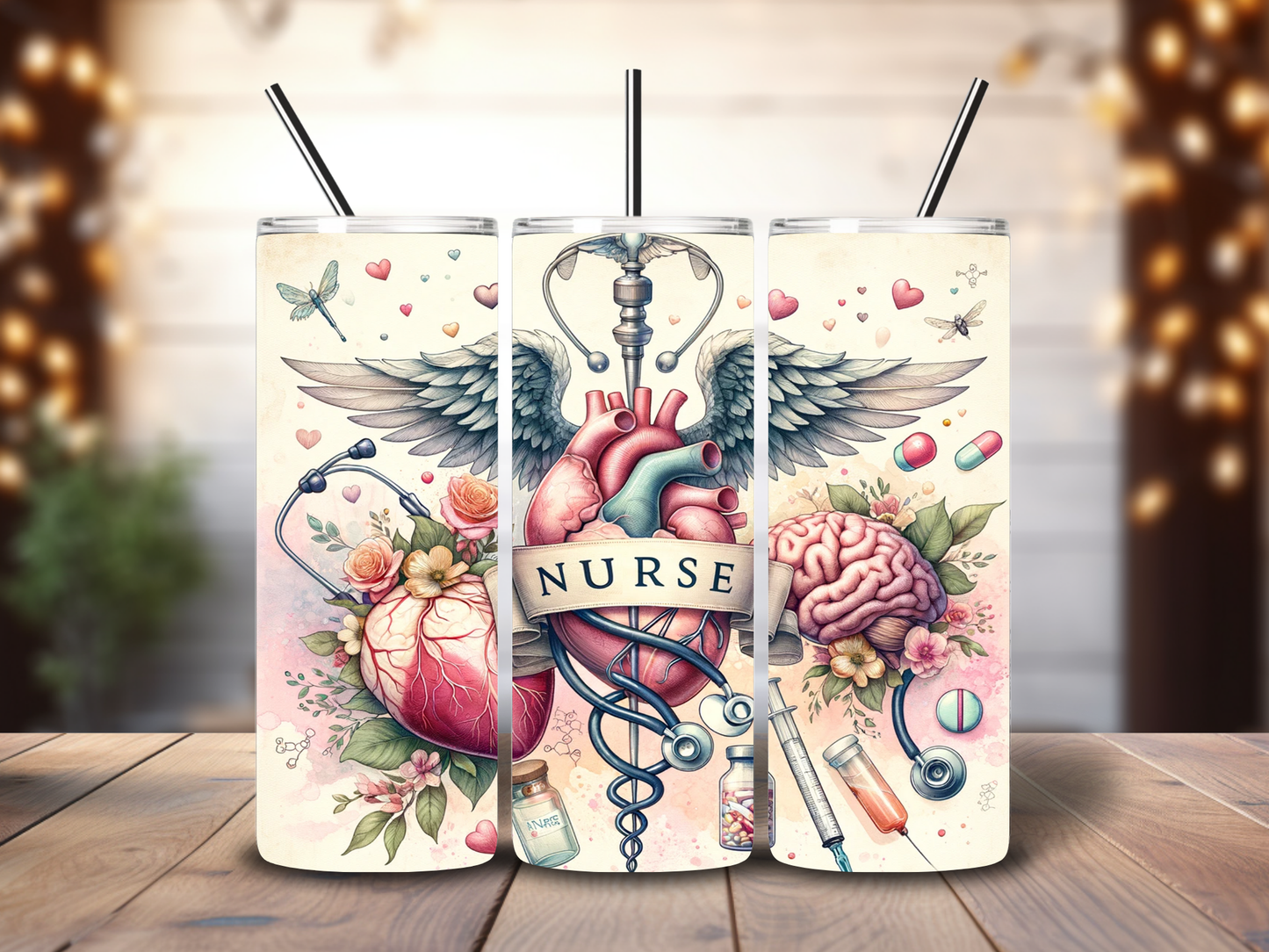 Nurse 20oz Sublimation Snowglobe Design